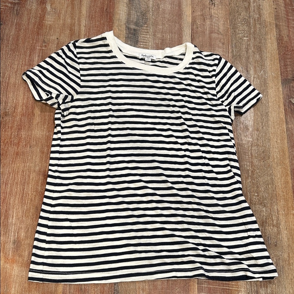 Splendid Vintage Navy and White Striped Short Sleeve Ringer Tee